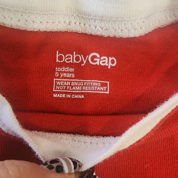[ Baby Gap] size 5-cutest long sleeve & pants pajama set- red/ white stripe 🐻‍❄ - Picture 5 of 16